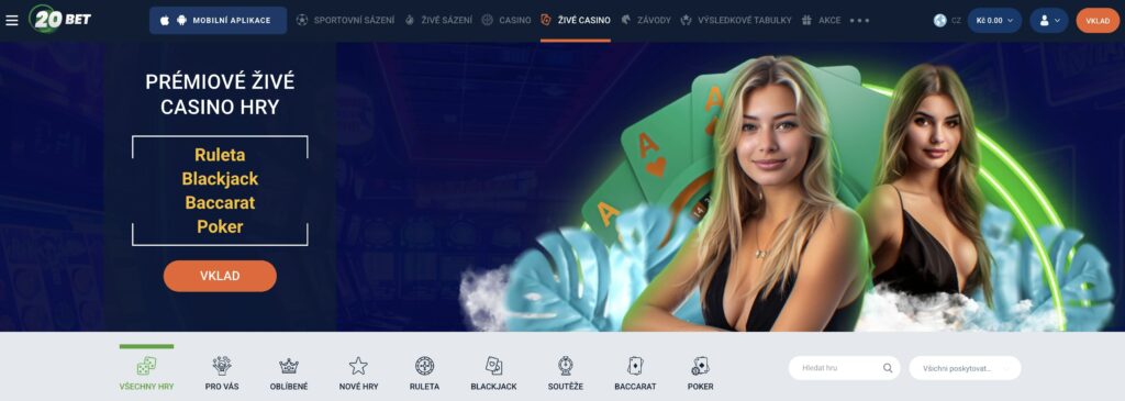 Live casino 20Bet