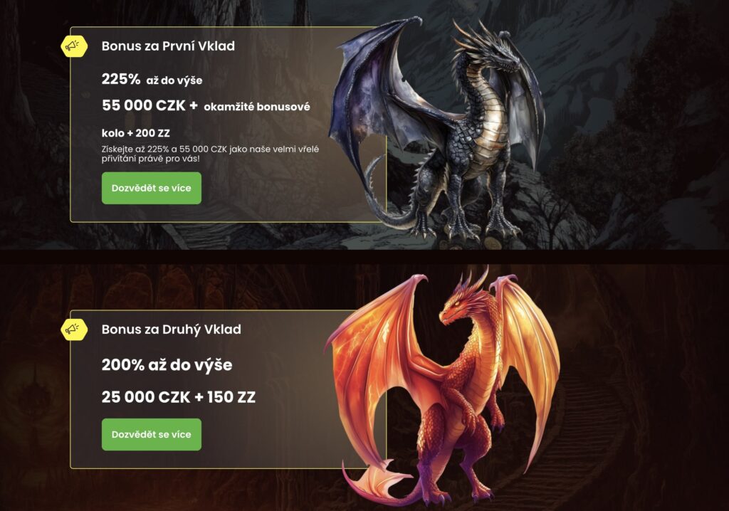 Promoakce bonusy Dragon Slots