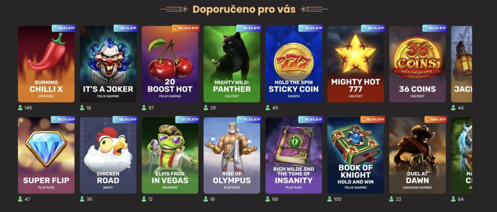 Nabídka her u National casina