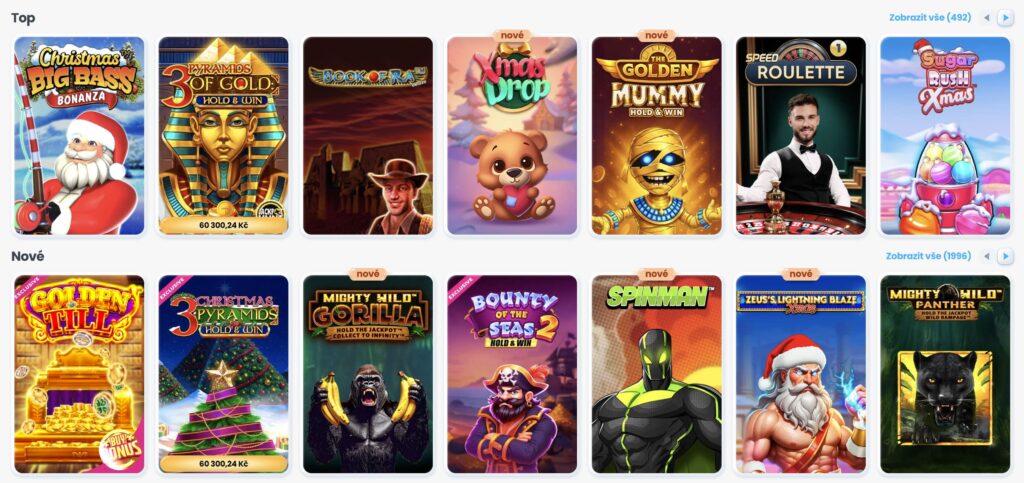 Nabídka her Cazimbo casino