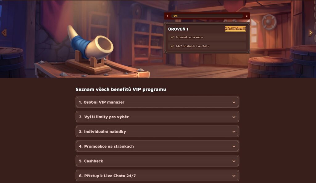 VIP věrnosntí program VikingLuck casina